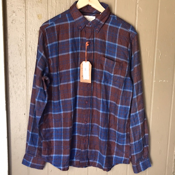 Original Weatherproof vintage Merlot flannel shirt - Picture 1 of 10